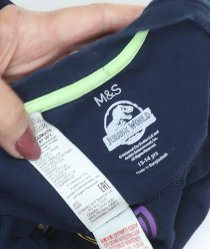 Marks and Spencer Boys Blue Jurassic World Pyjama Top 12-13 Years