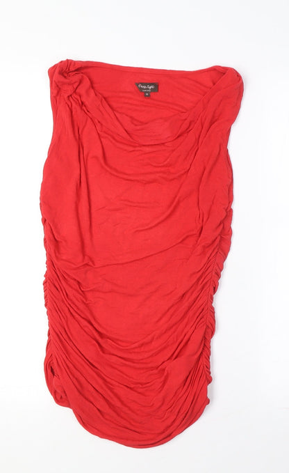Womens UK Size M Phase Eight Red Cowl Neck Blouse