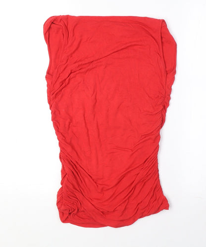 Womens UK Size M Phase Eight Red Cowl Neck Blouse