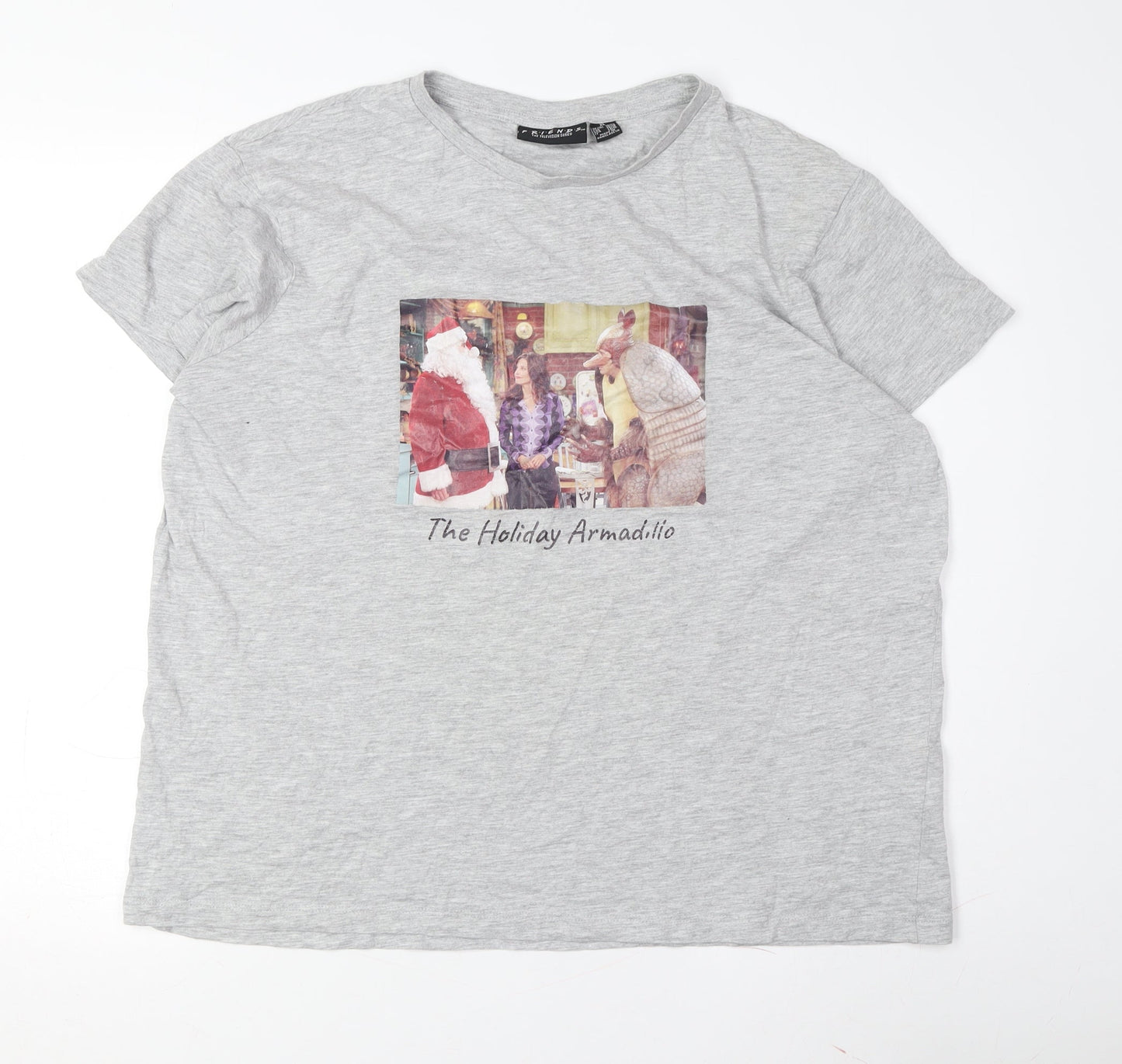 Unisex Adults UK Size L Friends Grey  T-Shirt