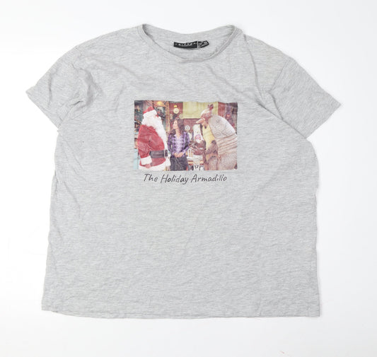 Unisex Adults UK Size L Friends Grey  T-Shirt