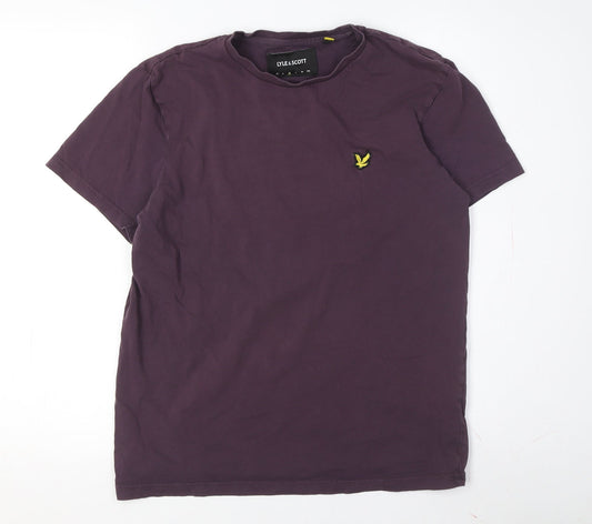 Lyle & Scott Men's M Purple Crew Neck T-Shirt