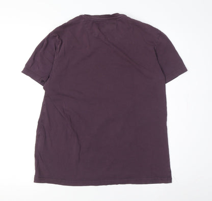 Lyle & Scott Men's M Purple Crew Neck T-Shirt
