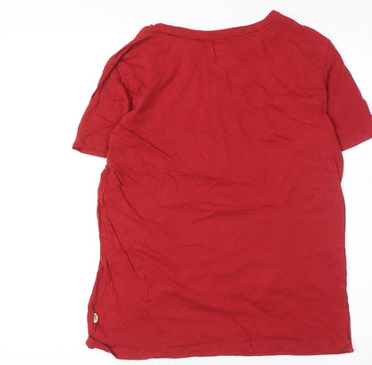 Vans Boys Red Graphic T-Shirt S Casual Skateboarding Style