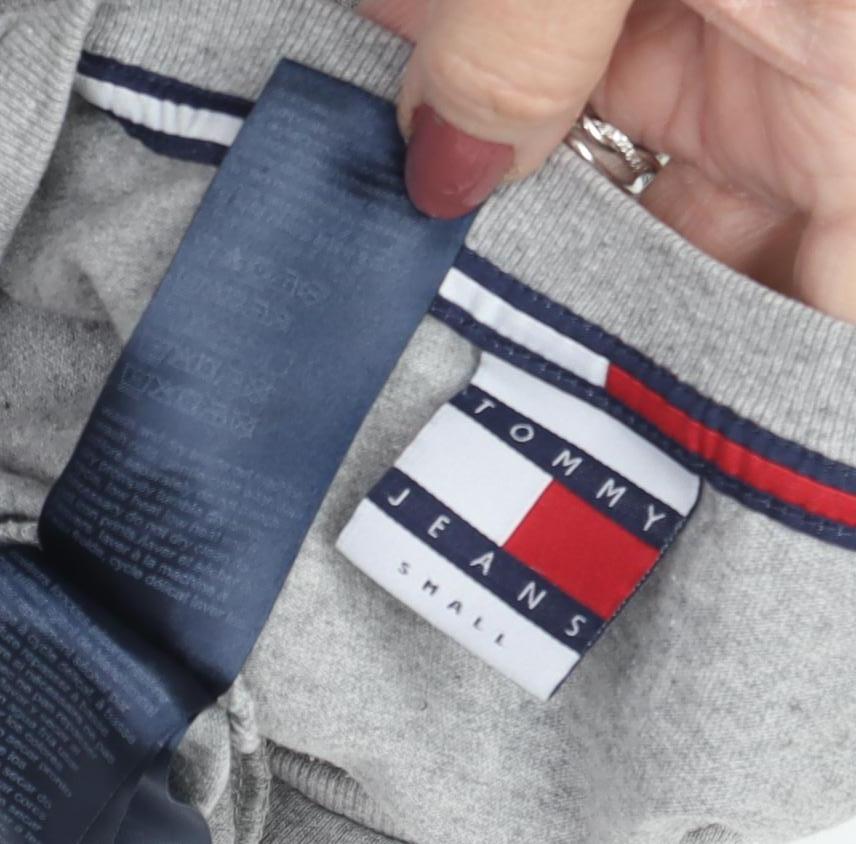 Tommy Jeans Men's Grey Logo T-Shirt - Small, Regular Fit