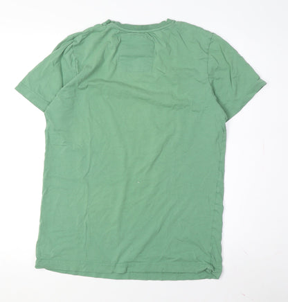 Mens UK Size M Criminal Damage Green  T-Shirt