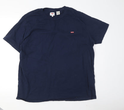 Levi's Men's Blue Crew Neck Regular Fit T-Shirt 2XL