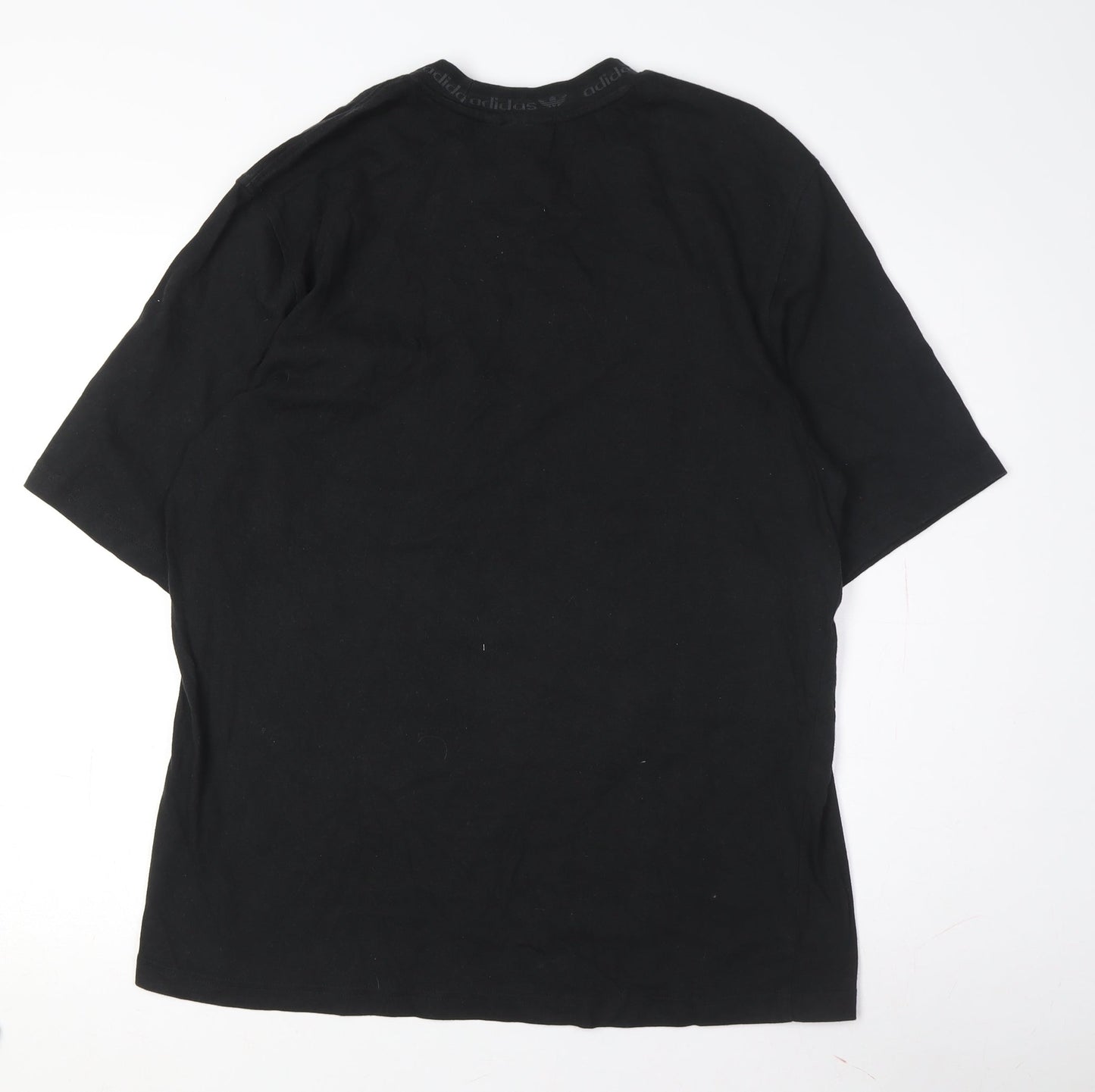 Adidas Men's Black Cotton Polo Shirt, Size M, Classic Style