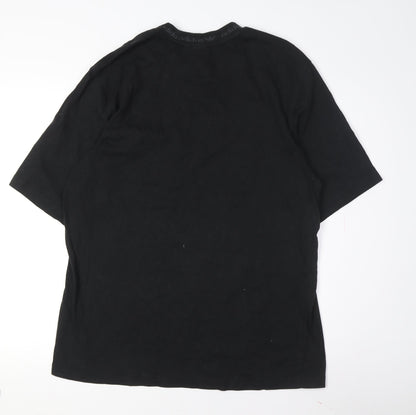 Adidas Men's Black Cotton Polo Shirt, Size M, Classic Style