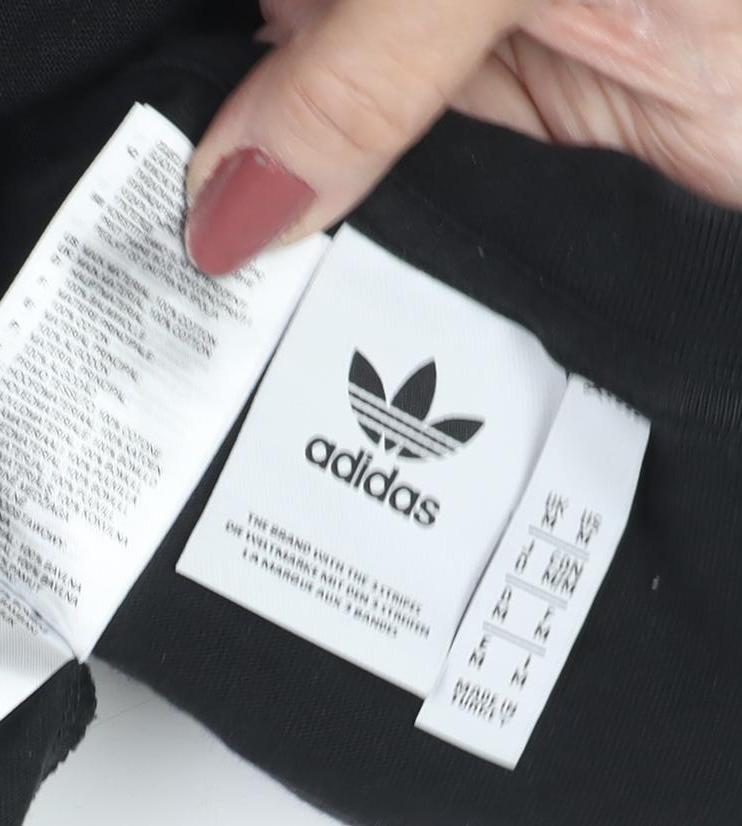 Adidas Men's Black Cotton Polo Shirt, Size M, Classic Style