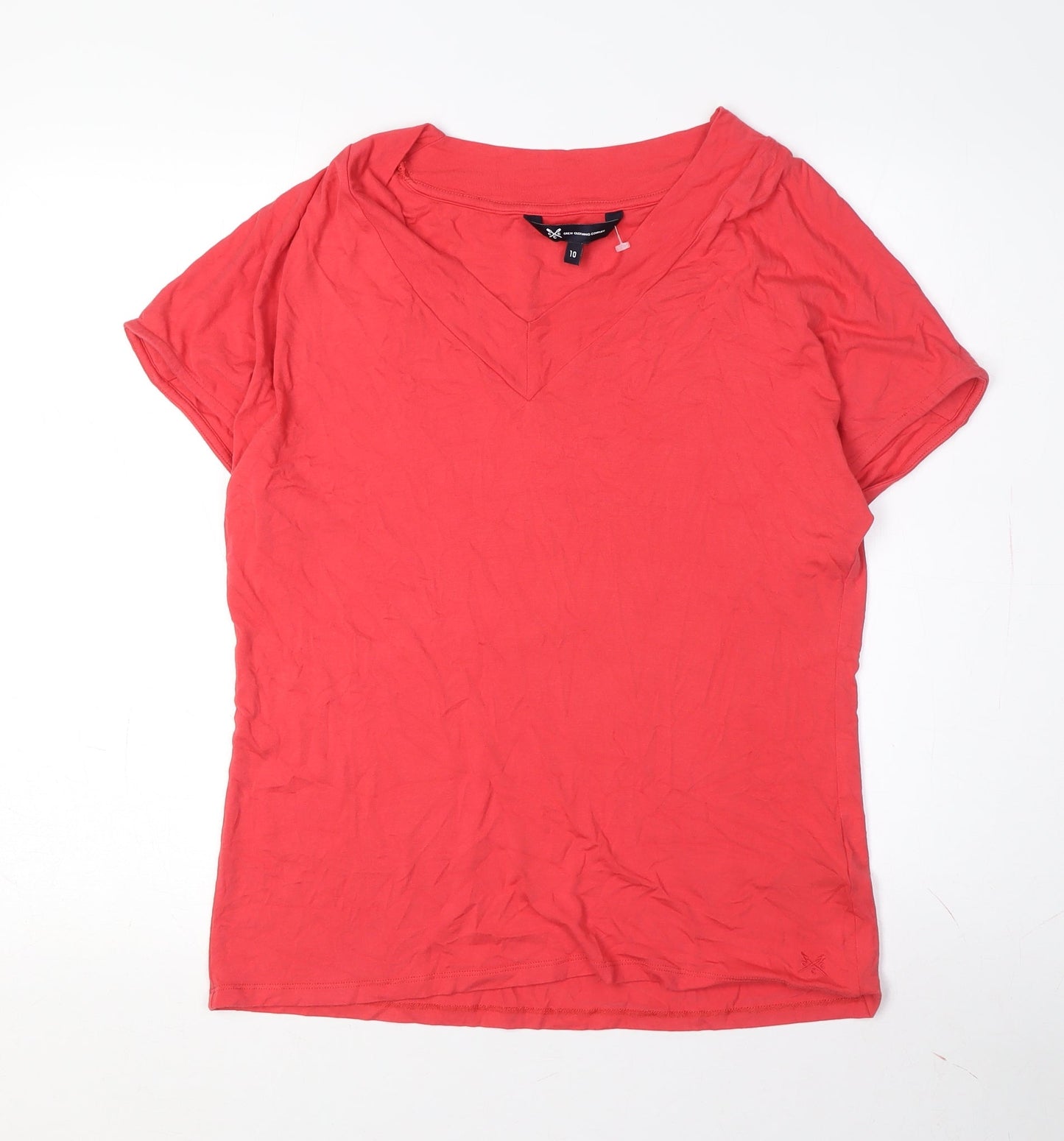 Womens UK Size 12 New Look Red Basic T-Shirt