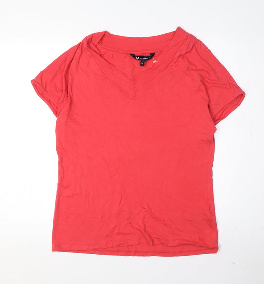 Womens UK Size 12 New Look Red Basic T-Shirt