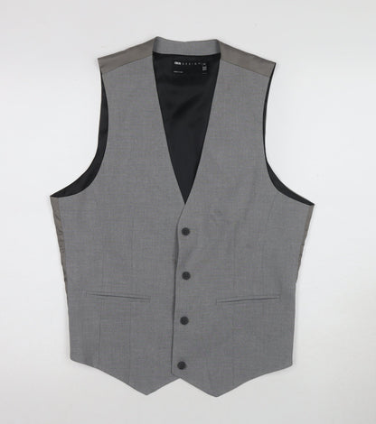 ASOS Men's Grey Suit Waistcoat Size 40 Regular Fit