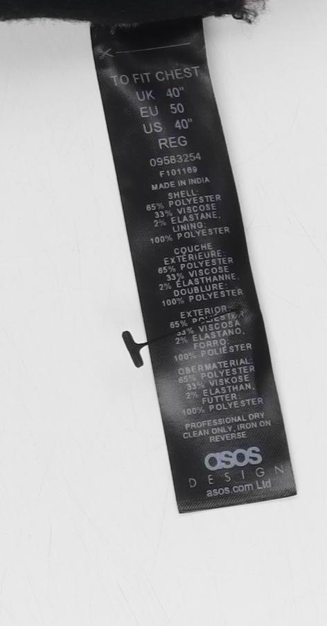 ASOS Men's Grey Suit Waistcoat Size 40 Regular Fit