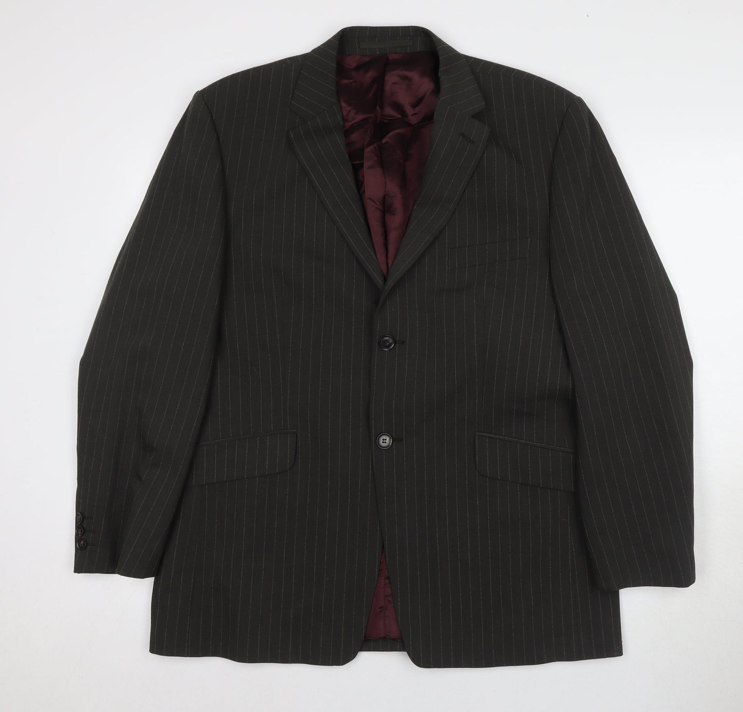 Mens UK Size 42 Jeff Banks Regular Black Suit Jacket
