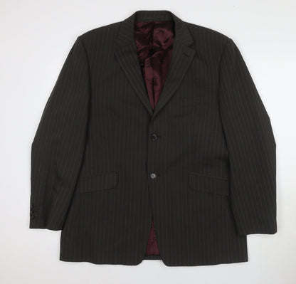 Mens UK Size 42 Jeff Banks Regular Black Suit Jacket