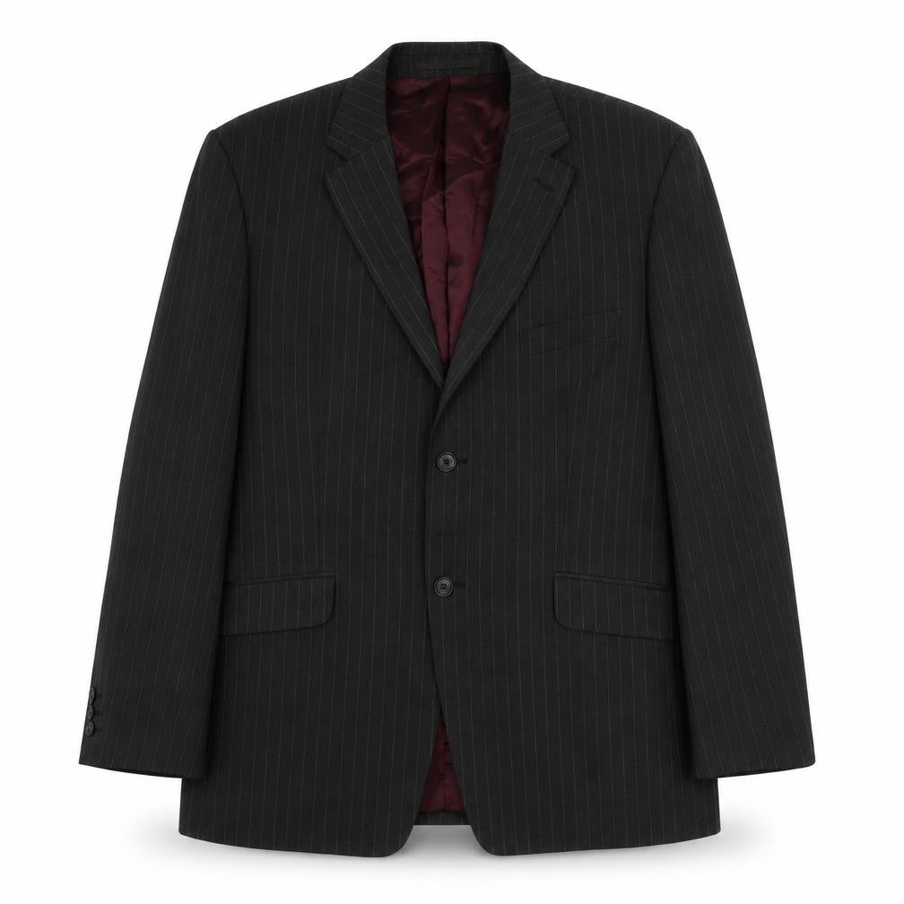 Mens UK Size 42 Jeff Banks Regular Black Suit Jacket
