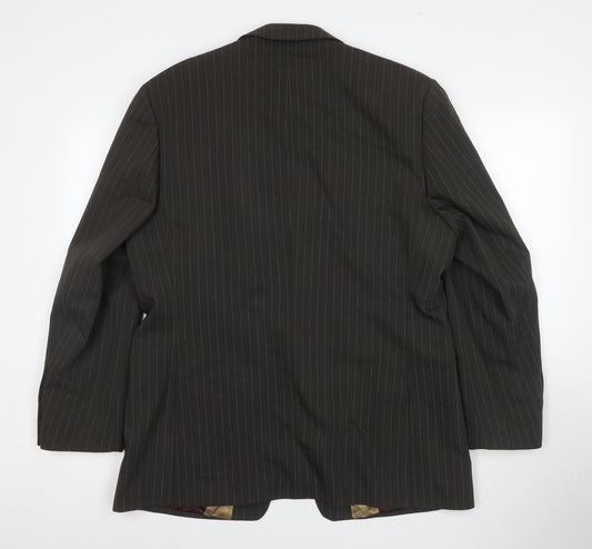 Mens UK Size 42 Jeff Banks Regular Black Suit Jacket