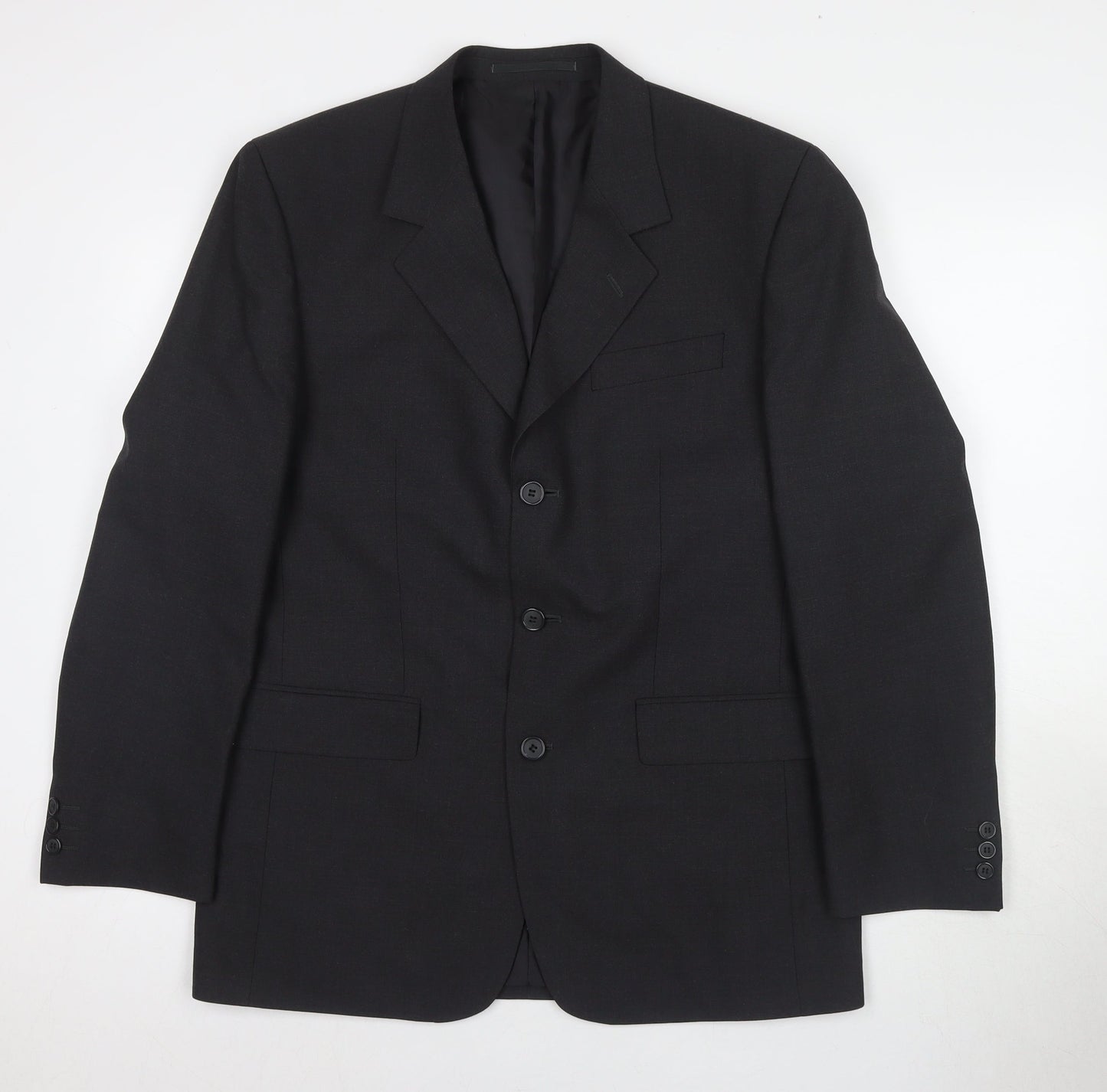 Mens UK Size 40 Simon Jersey Regular Black Suit Jacket