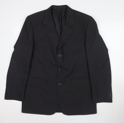 Mens UK Size 40 Simon Jersey Regular Black Suit Jacket