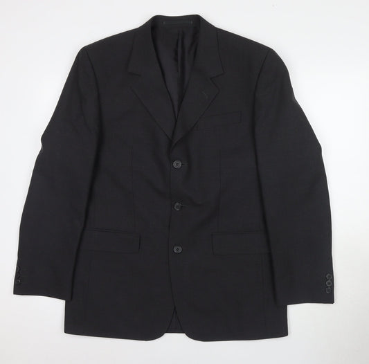 Mens UK Size 40 Simon Jersey Regular Black Suit Jacket