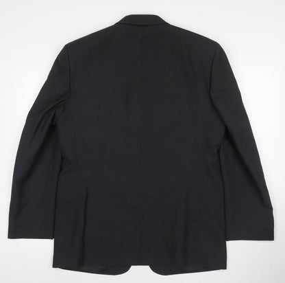 Mens UK Size 40 Simon Jersey Regular Black Suit Jacket