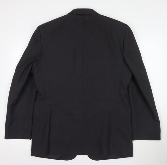 Mens UK Size 40 Simon Jersey Regular Black Suit Jacket