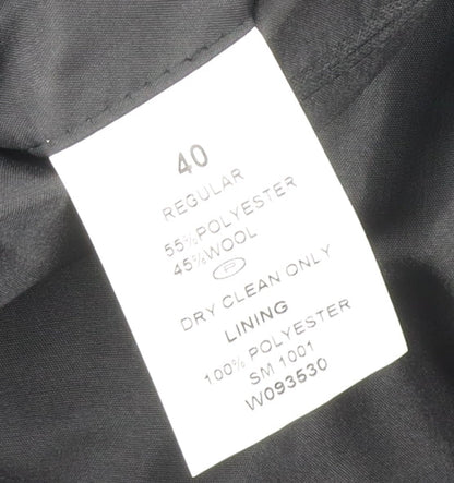 Mens UK Size 40 Simon Jersey Regular Black Suit Jacket
