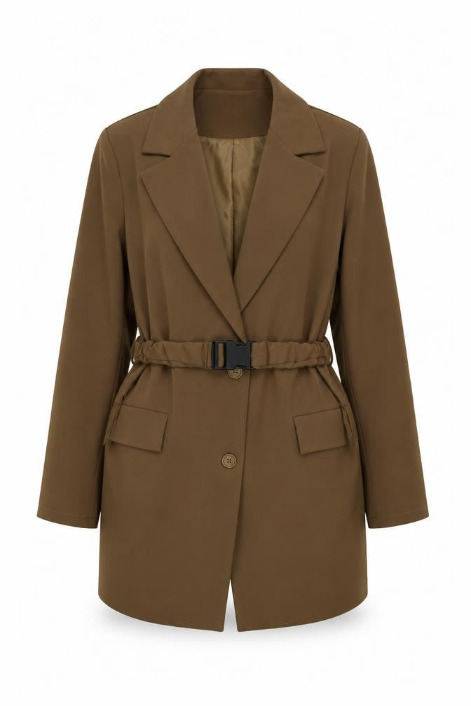 Womens UK Size 16 PRETTYLITTLETHING Brown Trench Coat