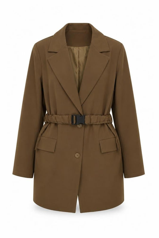 Womens UK Size 16 PRETTYLITTLETHING Brown Trench Coat