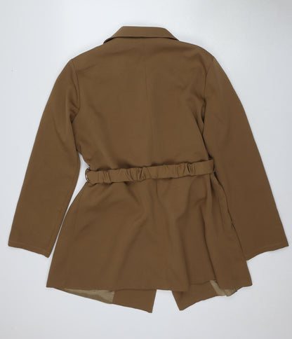 Womens UK Size 16 PRETTYLITTLETHING Brown Trench Coat
