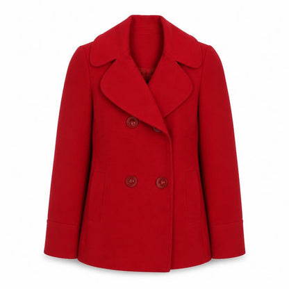 Womens UK Size 8 Kesta London Red Pea Coat
