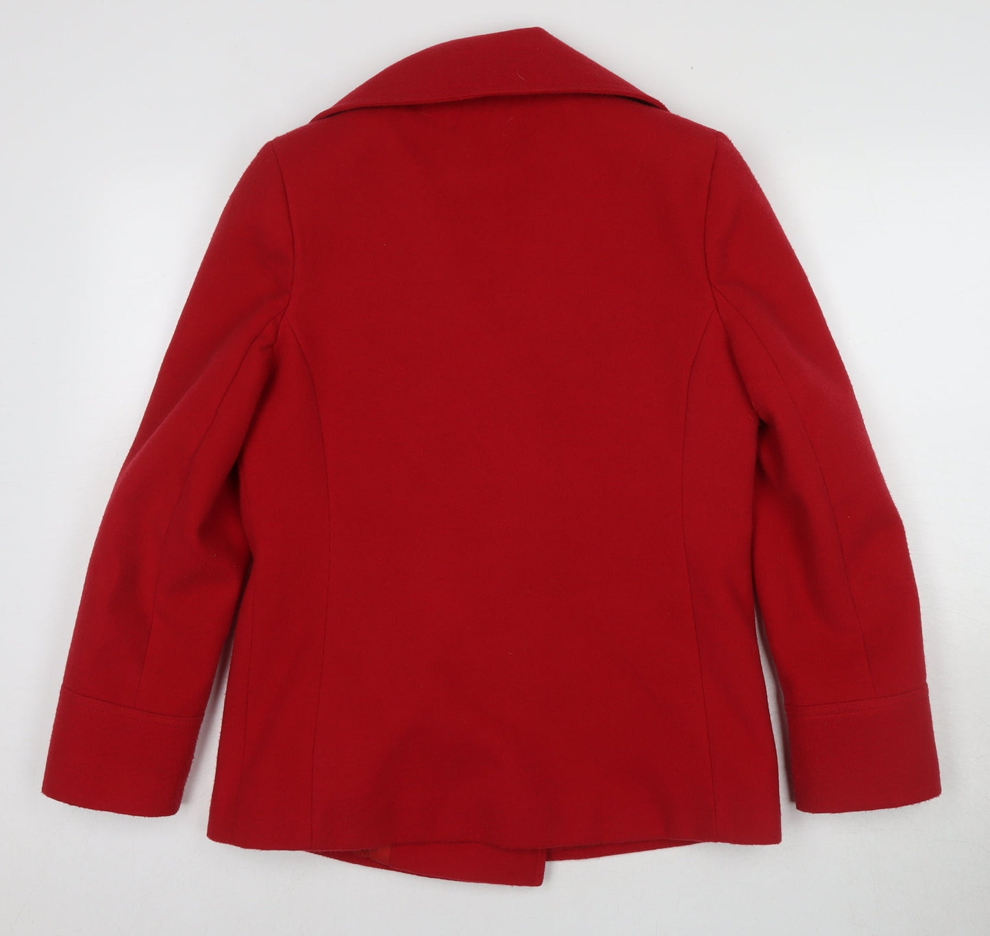 Womens UK Size 8 Kesta London Red Pea Coat