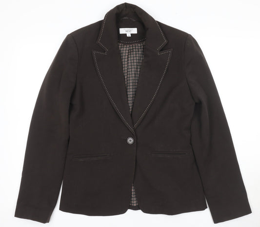 Womens UK Size 10 NEXT Black Single-Breasted