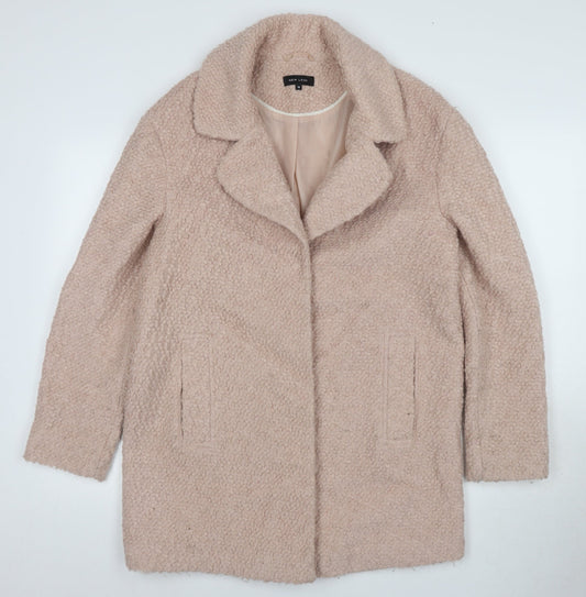 New Look Women's Beige Basic Jacket Size 10 Winter Coat