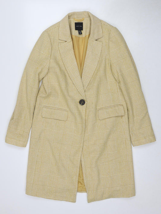 New Look Beige Check Blazer, Size 10, Women's Casual