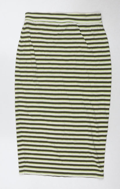 South Women's Multicoloured Stripe Pencil Skirt Size 10