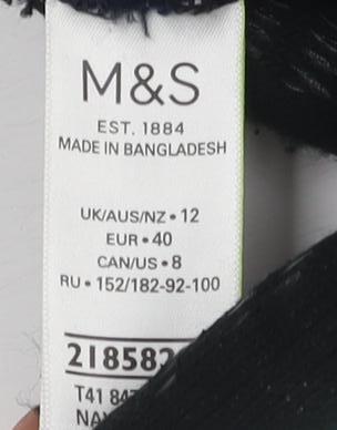Womens UK Size 12 Marks and Spencer Multicoloured Basic T-Shirt