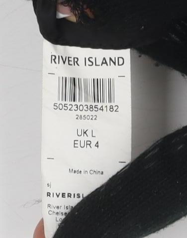 Mens UK Size 4 River Island Black Bomber Jacket