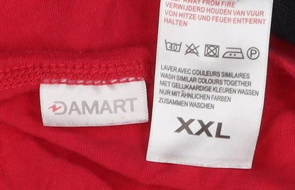 Damart Women's Red Cotton Pyjama Top 2XL Long Sleeve