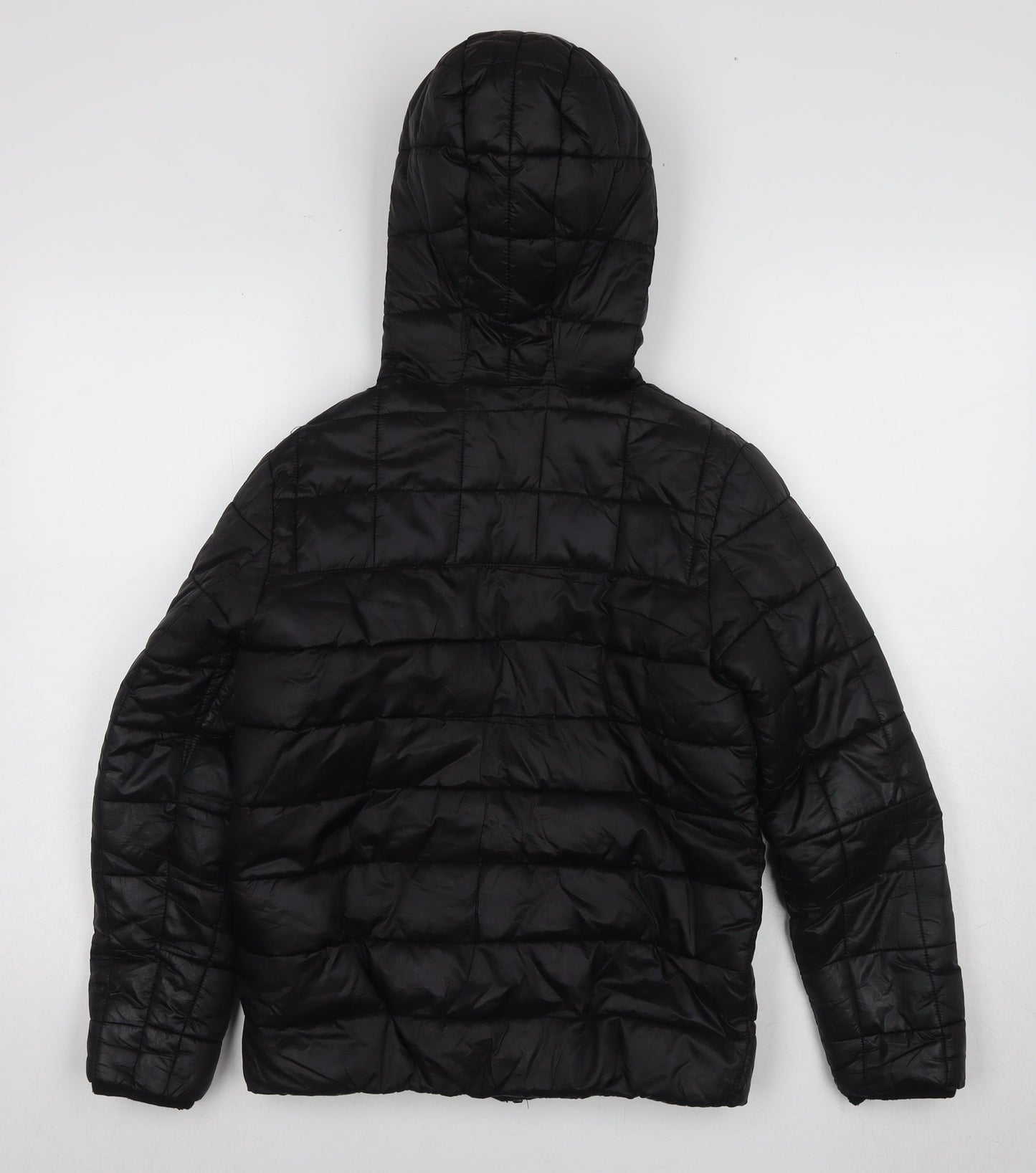 Essentiel Boys Black Puffer Jacket 11-12 Years Hooded