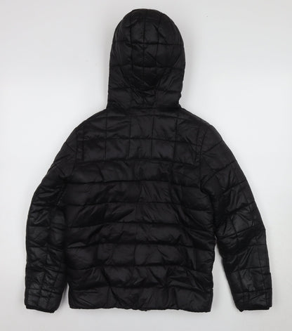 Essentiel Boys Black Puffer Jacket 11-12 Years Hooded