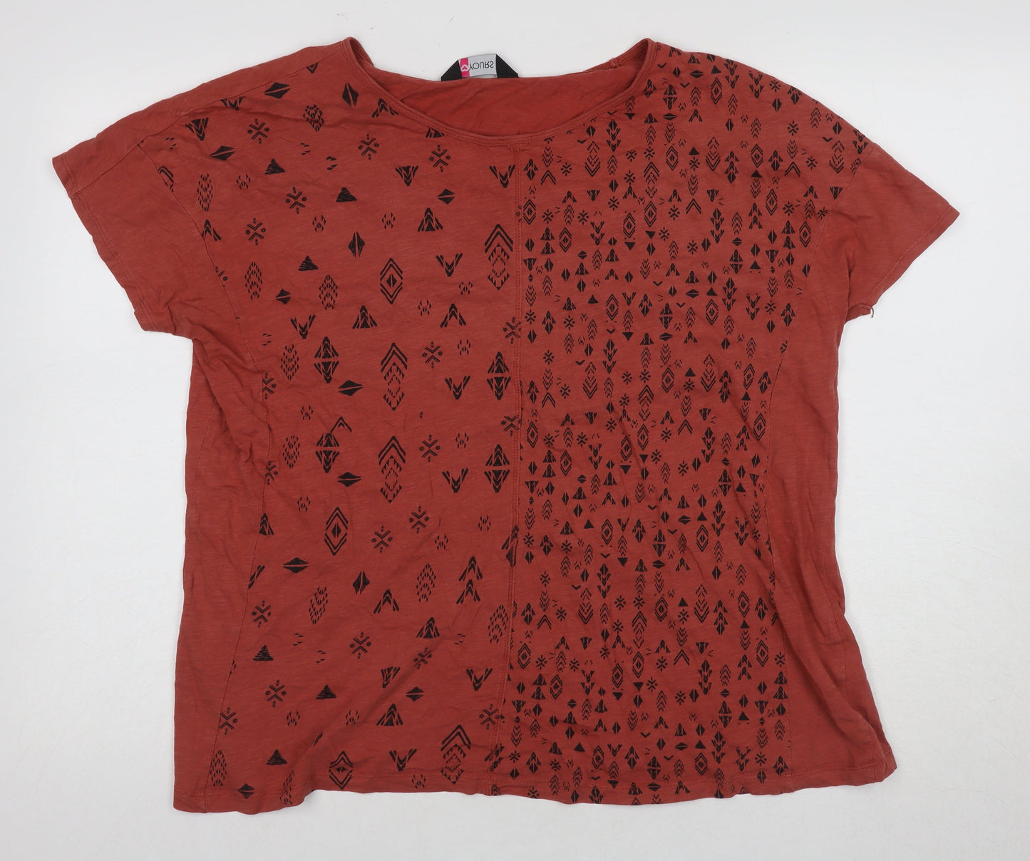 Womens UK Size 20 Yours Red Basic T-Shirt