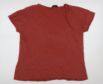 Womens UK Size 20 Yours Red Basic T-Shirt