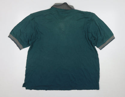 Ashworth Men's Green Polo Shirt M Short Sleeve Cotton