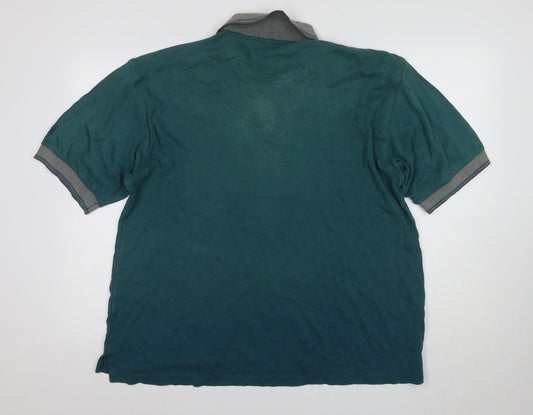 Ashworth Men's Green Polo Shirt M Short Sleeve Cotton