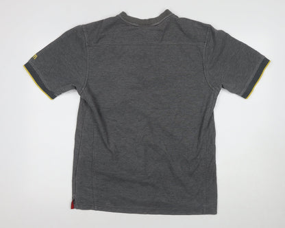 Dimensions Men's Grey Henley T-Shirt, Size M