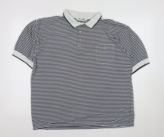 Burton Men's Black XL Striped Polo with Collar
