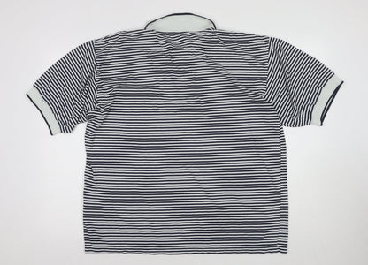 Burton Men's Black XL Striped Polo with Collar