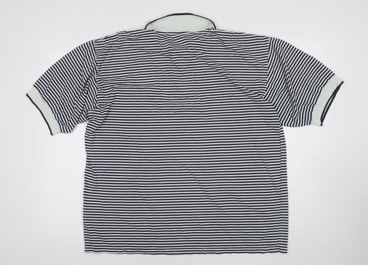 Burton Men's Black XL Striped Polo with Collar